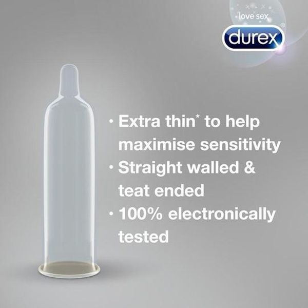 Durex Air Large Wide Fit Ultra-Thin Condom, 10-Pack