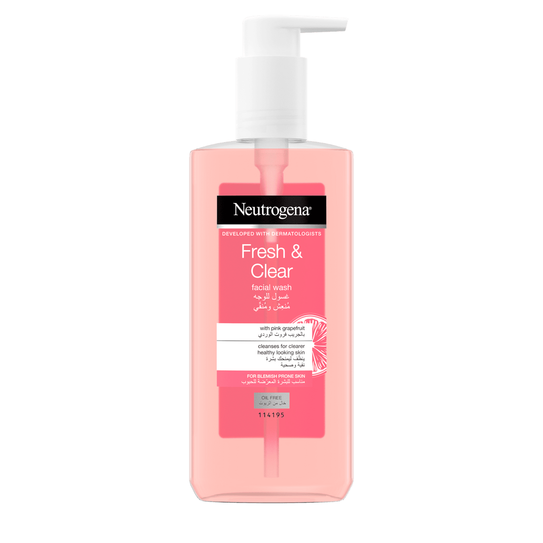Neutrogena Facial Wash Fresh &amp; Clear With Pink Grapefruit Pump 200M