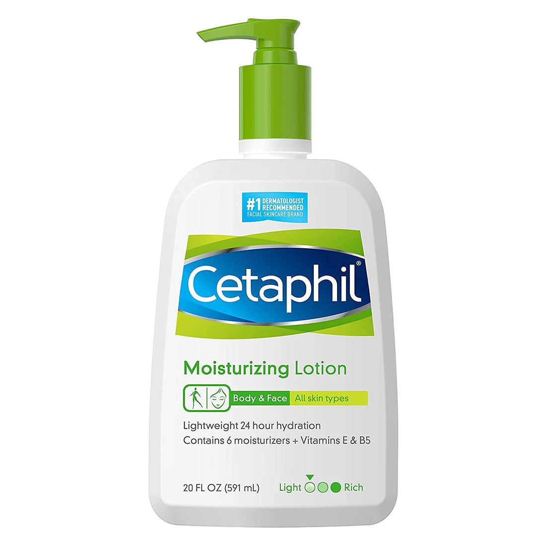 Cetaphil Moisturizing Lotion - Body &amp; Face - For All Skin Types - Net Wt. (591 mL)